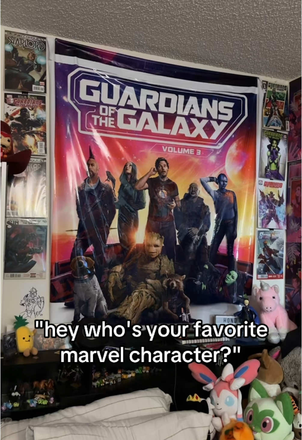 not pictured: my vol 2 longsleeve that im currently wearing #marvel #marvelcomics #guardiansofthegalaxy #gotg #peterquill #collectibles #comics #collector #comictok #starlord #mcu #blorbo