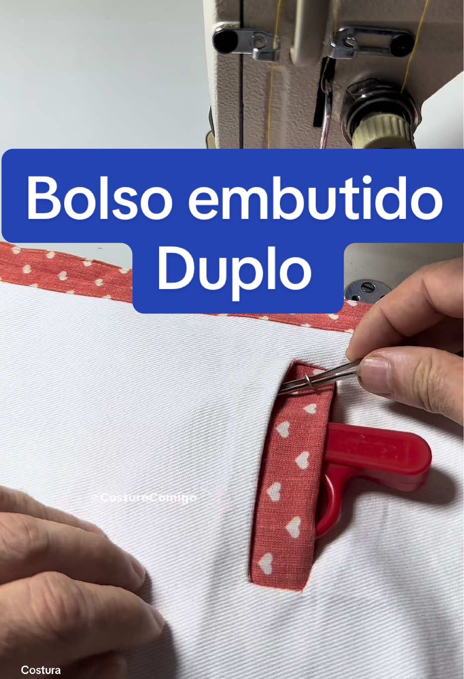 Bolso embutido duplo fácil de fazer. #costureirasdotiktok #costureira #costura #dicasdecostura #sewing #maquinadecoser  @COSTURECOMIGO.  @COSTURECOMIGO. 