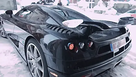 only in switzerland  ——————————————-footage from - CarspotsHolland on YT  #jesko #ccxr #koenigsegg #snow #switzerland #fyp #mint 