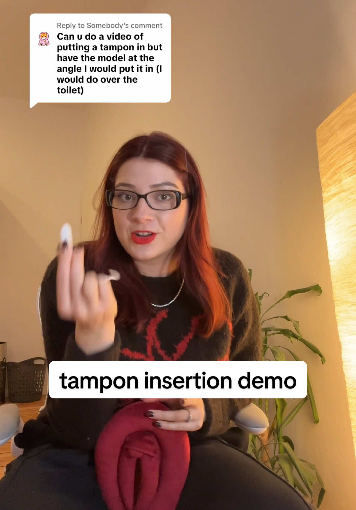 Replying to @Somebody how to insert a tampon over the toilet ✨ ALWAYS READ THE LABEL AND FOLLOW THE DIRECTIONS FOR USE. #tampon #tampontips #period #periodtips #periodtok 