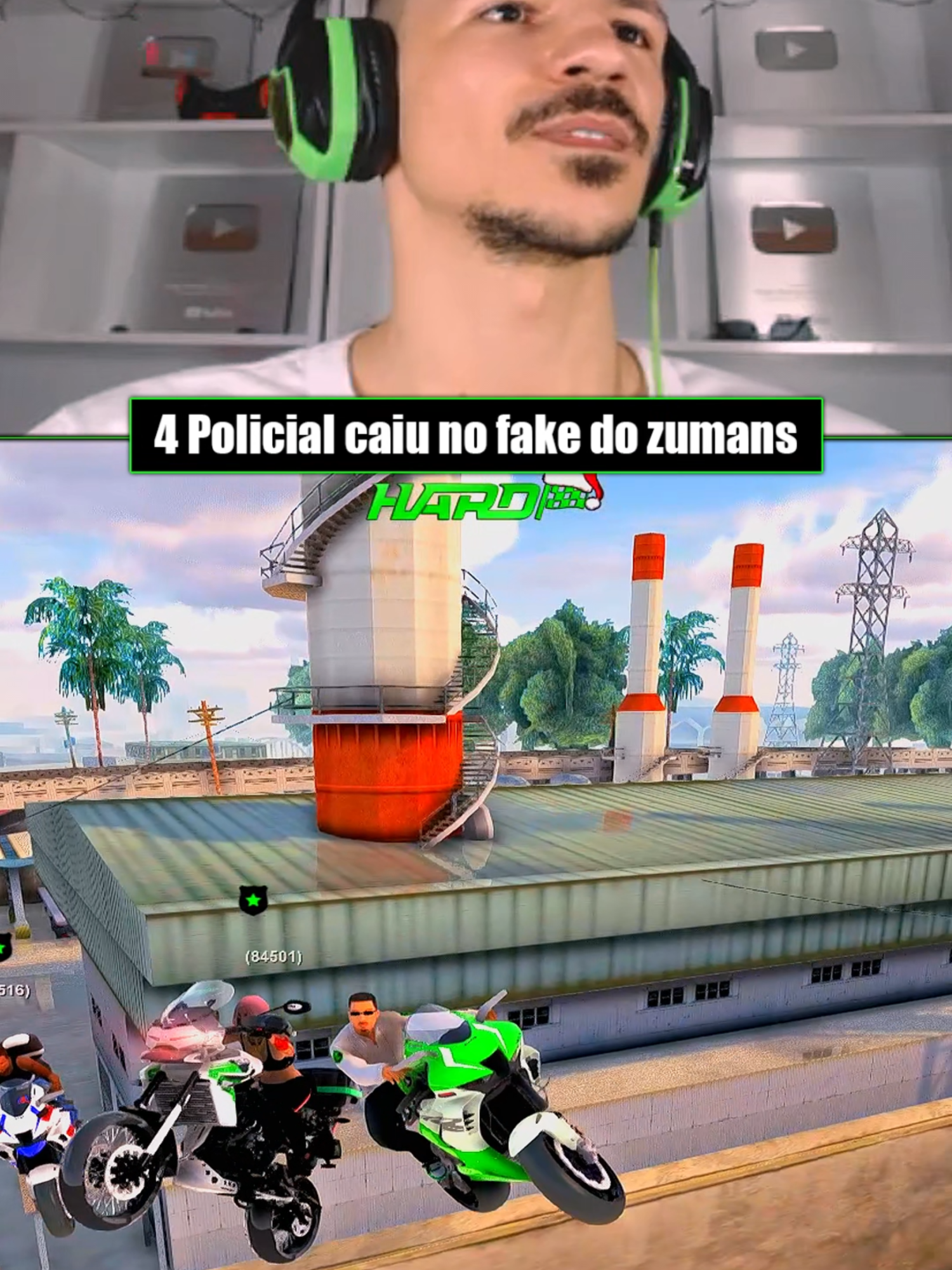 4 policial foi enganado pelo zumans na fuga no gta #forupage #gta #game #fyp