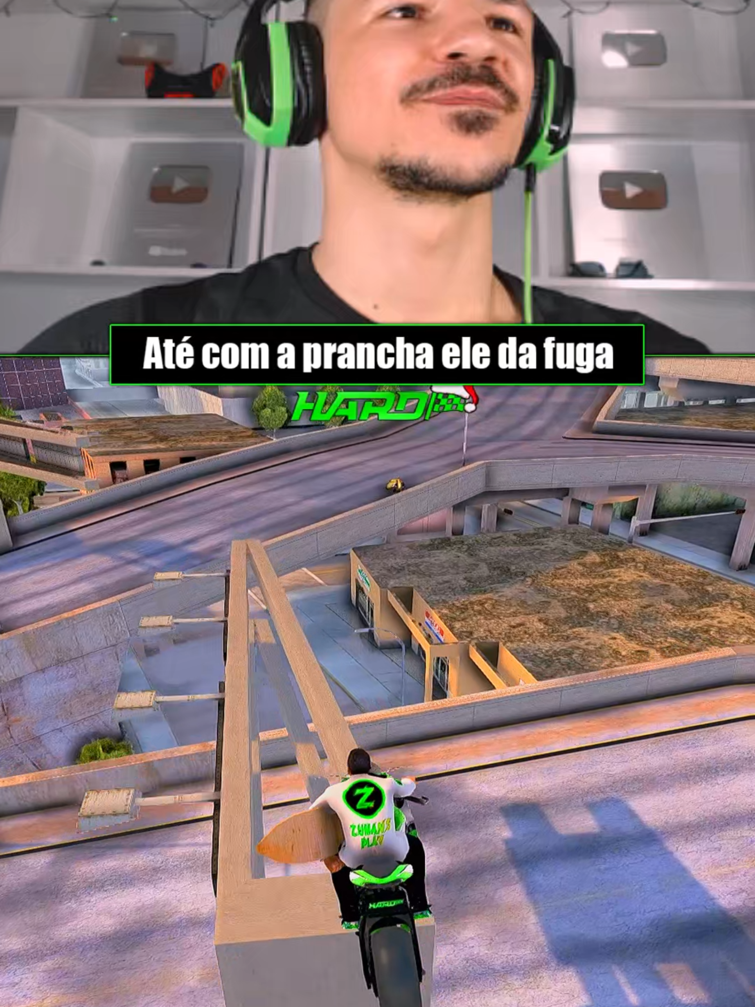 Zumans com a prancha na fuga no gta #forupage #gta #game #fyp