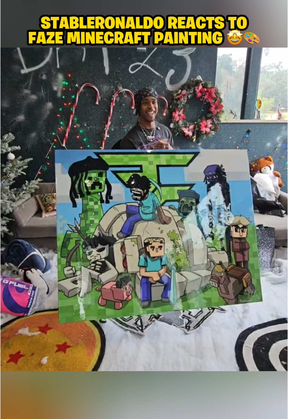 FaZe in Minecraft painting 🤩🎨 (Twitch - StableRonaldo) #fyp #trending #viral #stableronaldo 