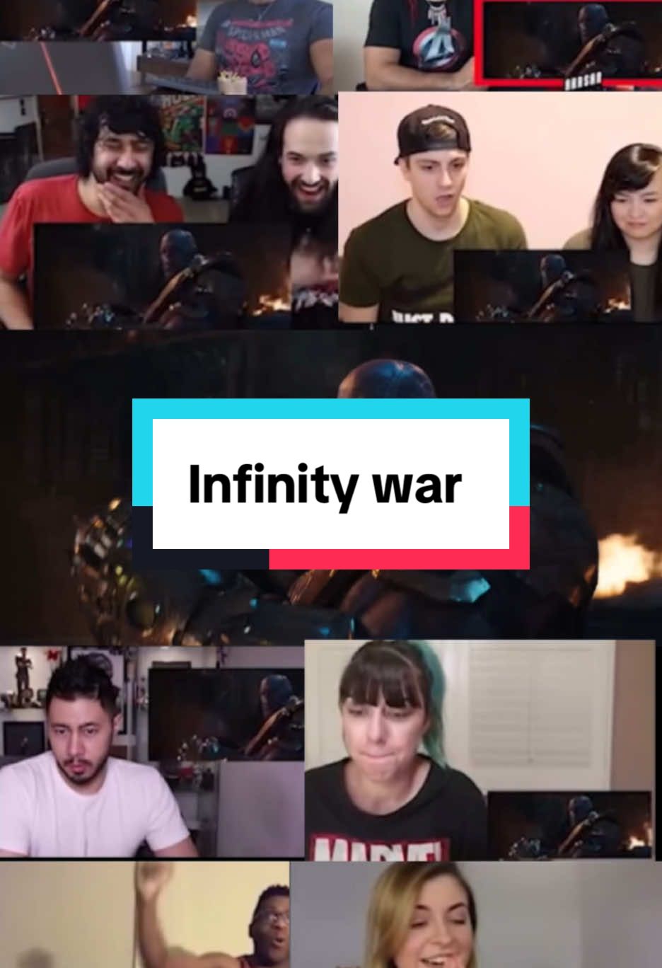Reaction to Infinity war Trailer #ironman #thanos #marvelstudios #marvel #infinitywar #captainamerica #guardiansofthegalaxy #trailer #reactions 