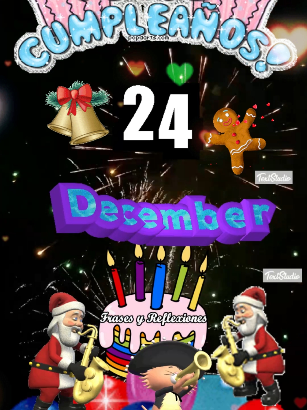 Muchas felicidades a los que cumple años hoy 24 de diciembre #video #Viral  #happybirthday #parati #TikTok #happybirthdaytoyou #fyp #anlly  #felizcumpleaños🌹🎂🧁🎁🎉🎊 