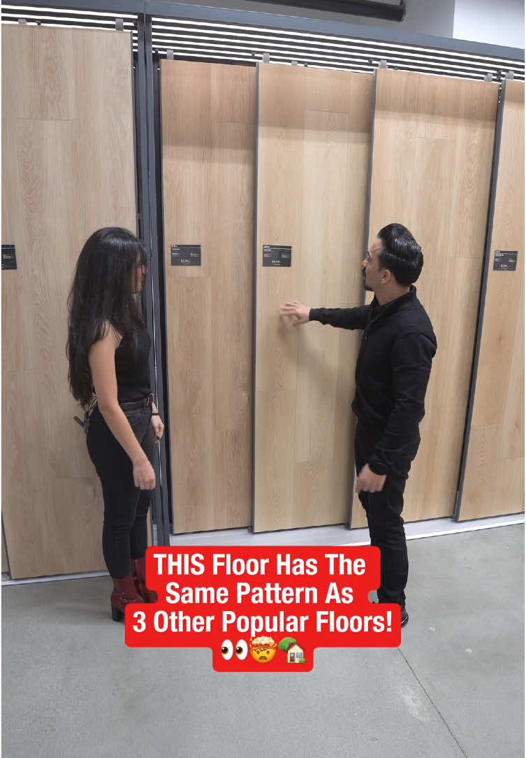 Roger & Stephanie explain how all these Floors Share the Same Pattern🤯👀 #remodeling #kitchenremodel #homeimprovements #homeowners #homeremodel #DIY #newhomeowner #floors #lvp #vinylflooring #floor #flooringstore #homeimprovement #flooring 