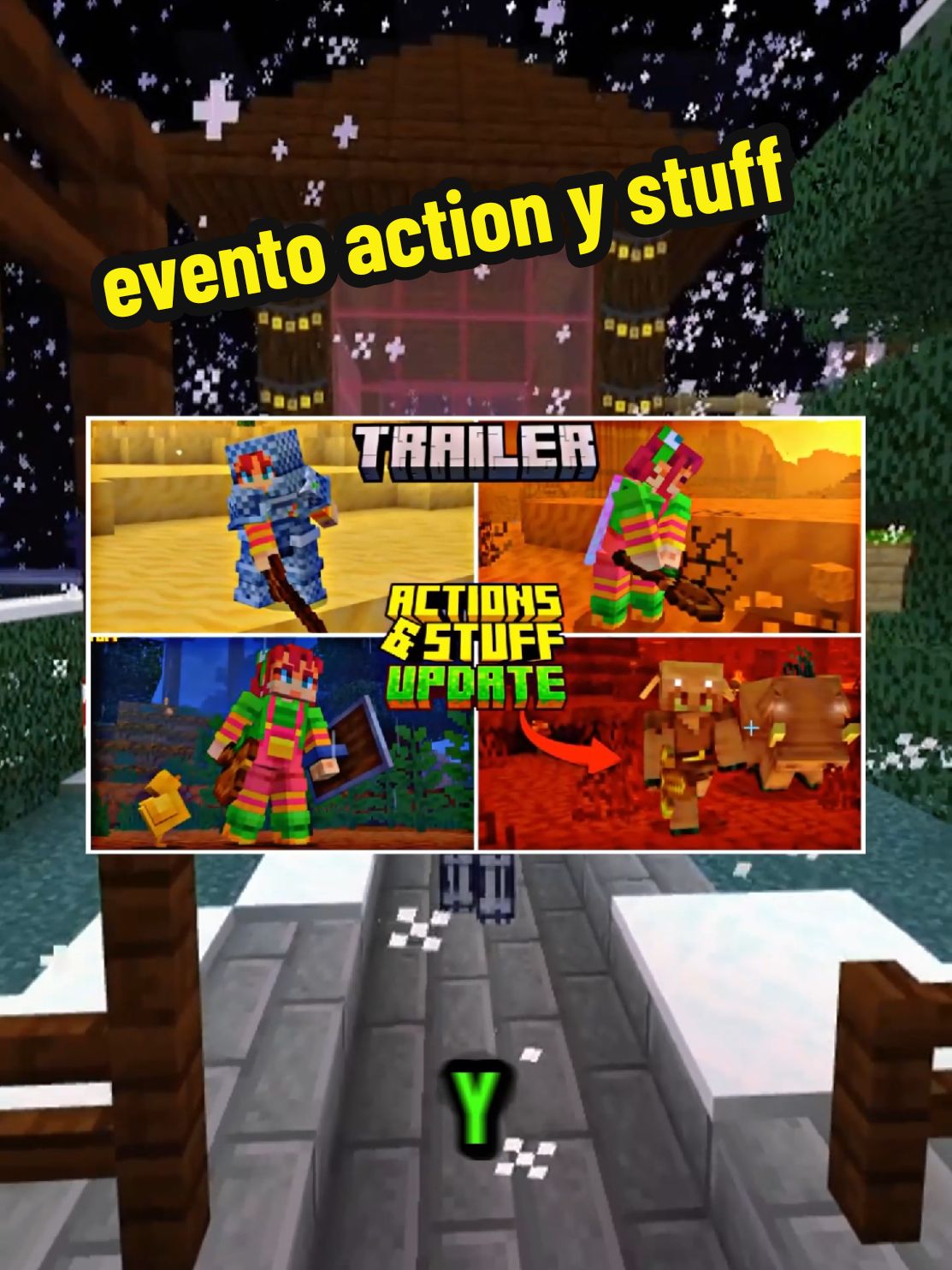 🔴únete al EVENTO de mañana 24 de diciembre probando la UPDATE DE ACTION Y STUFF en mi server!✅    #minecrafter #mcpe #minecraftbedrock #miencraftgaming #Minecraft #minecraftpe #bedrock  #TikTokLIVE #live #actualizacion #evento  #eventos #fyp #foryou #parati 