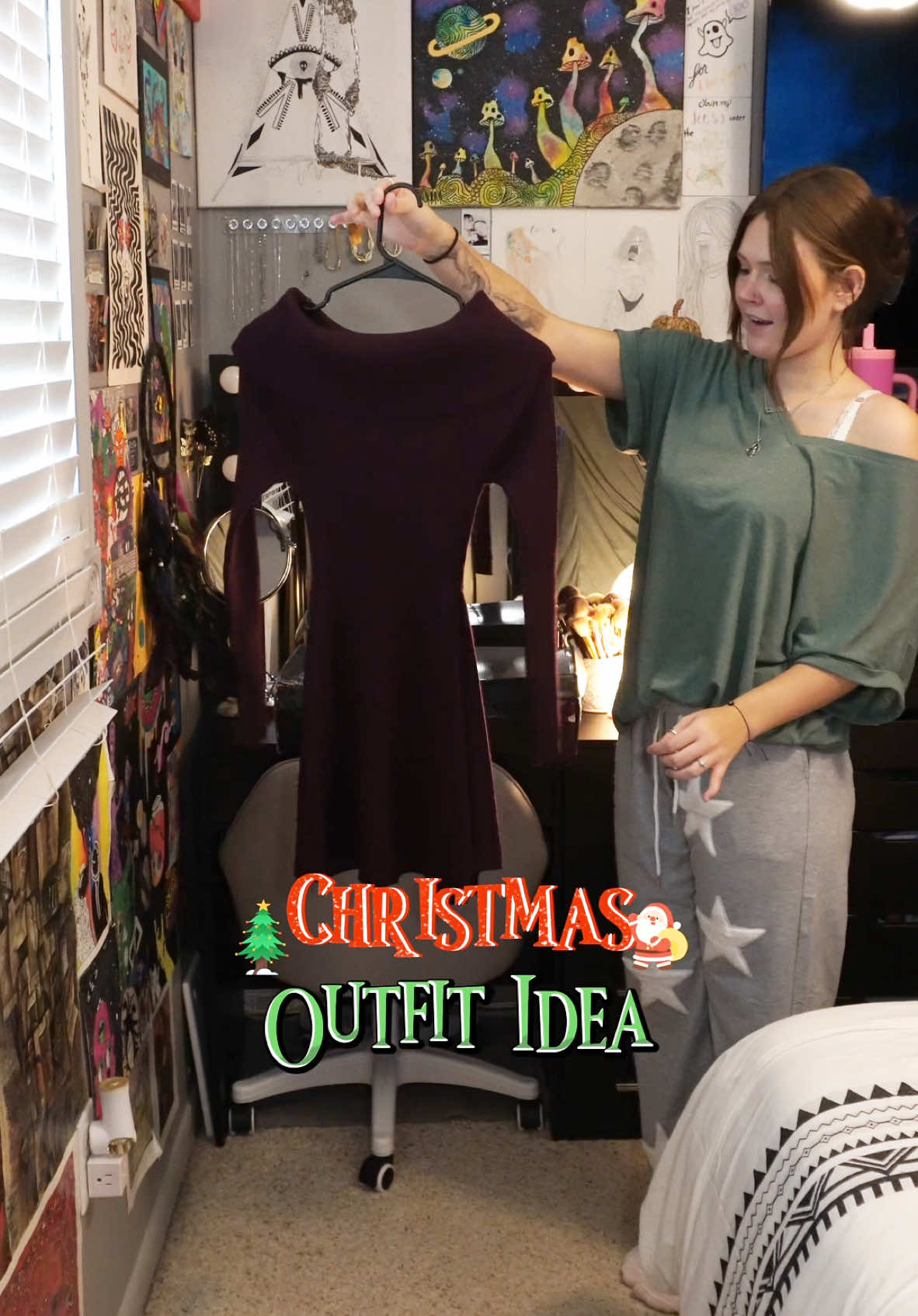 This dress is the cutest dress i’ve EVER owned omggg 🤩🤭🩷🥰 |  #christmasoutfit #outfit #outfitideas #fall #winter #inspo #dress #pinterestoutfits #pinterestoutfitinspo #falloutfits2024 #winteroutfits2024 #amazonfashion #winterfashion #auntumnaesthetic 