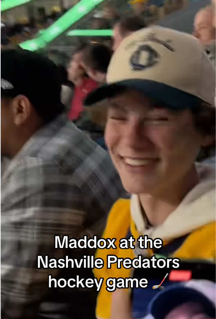 The Nashville Predators showed Maddox on the jumbotron! 🔥 #maddoxbatson #countrymusic #country #singer #singersoftiktok #NHL #hockey 