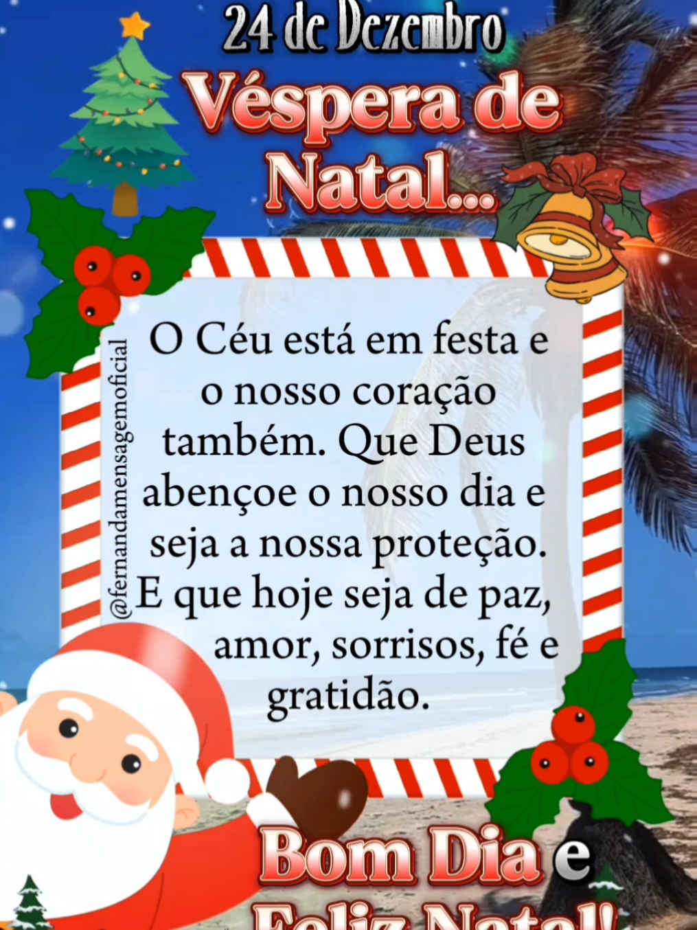 Bom dia, feliz terça-feira!🌹☀️🎅🎄❤️ . . . . #bomdia #mensagemdenatal #bomdiacomdeus #tik_tok 