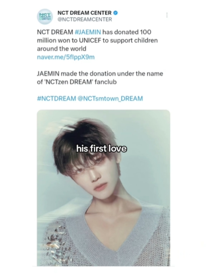 so prouddd of you JAEMIN 🥺💚 #jaemin #unicef #nctdream #nctzen #fyp #fypシ 