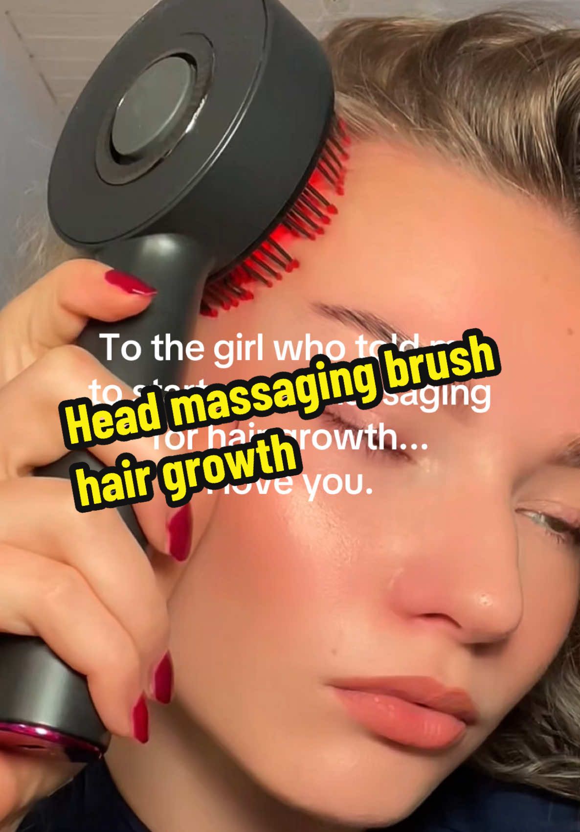 Scalp massage a few nights a week for hair growth >>> #scalpmassage #hairoiling #hairgrowth #headmassage #newyearnewaura #tiktokshopholidayhaul head massaging scalp massager brush tagged from tiktok shop