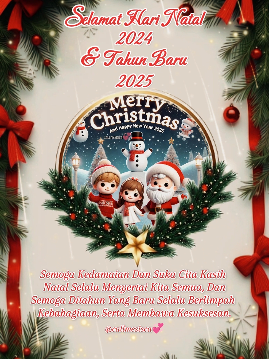 Membalas @oinie_susan Selamat Hari Natal 2024 🎄☃️& Tahun Baru 2025🥳🎊🎉#CapCut #natal2024 #merrychristmas #happynewyear2025 #feliznavidad #storywa #fyp #trending #viral2024 #callmesisca💞 