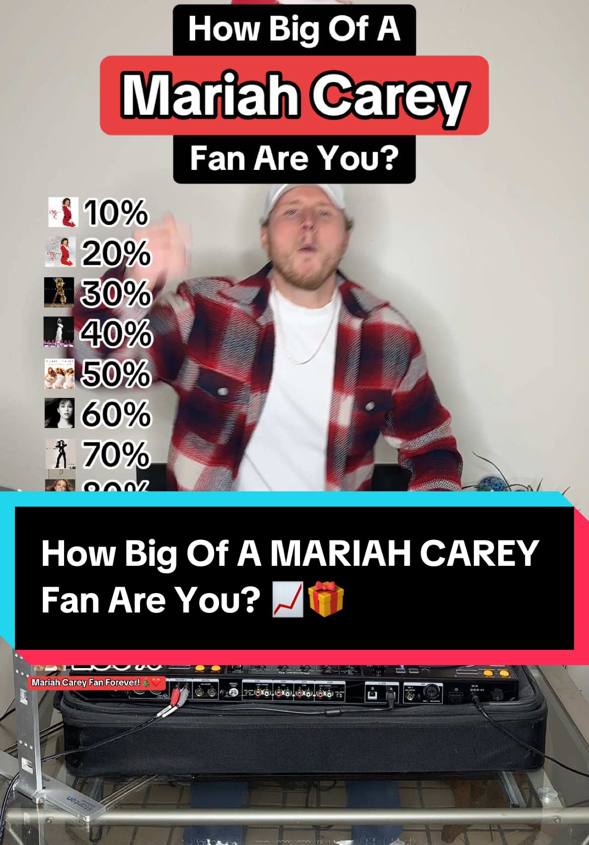 It’s TIME!!! Are you a true Mariah Carey fan? Let me know if you can get 250% on this Mariah Carey song challenge! 📈🎁 #mariahcarey #christmas 