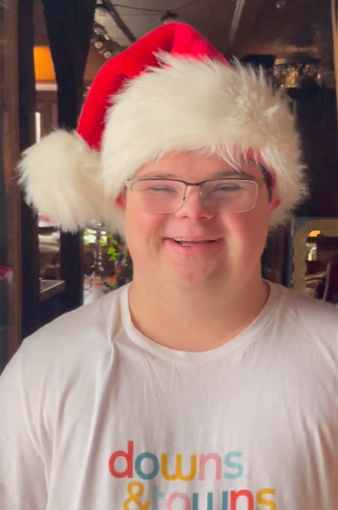 Merry Christmas!!  #downsandtowns #downsyndrome #santa #santaiscoming #holidaycheer #merrychristmas 