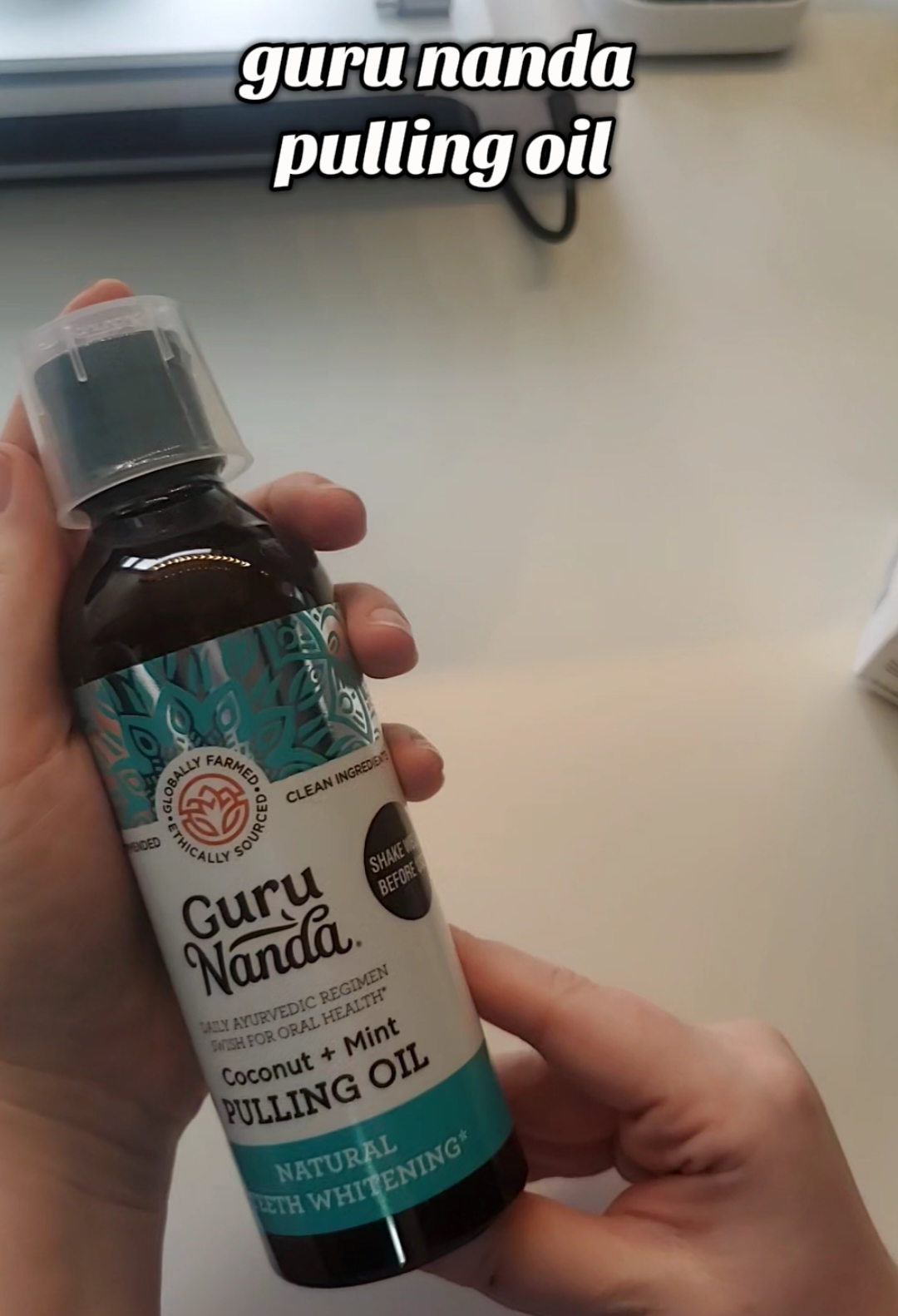 unboxing my new pulling oil #oilpulling #gurunanda #gurunandaoilpulling #fyp @GuruNanda LLC 