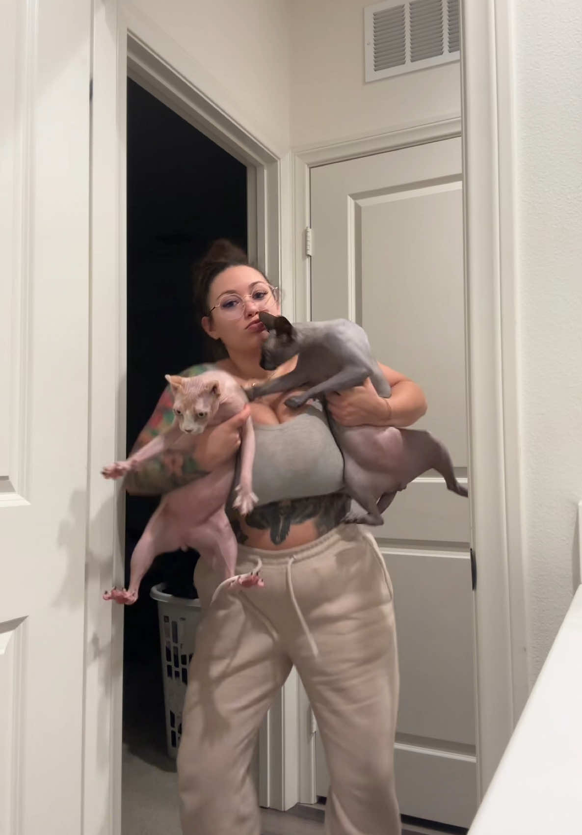 I heart my kitty cats 🤍🤍 #catsoftiktok #sphynx #creatorsearchinsights 