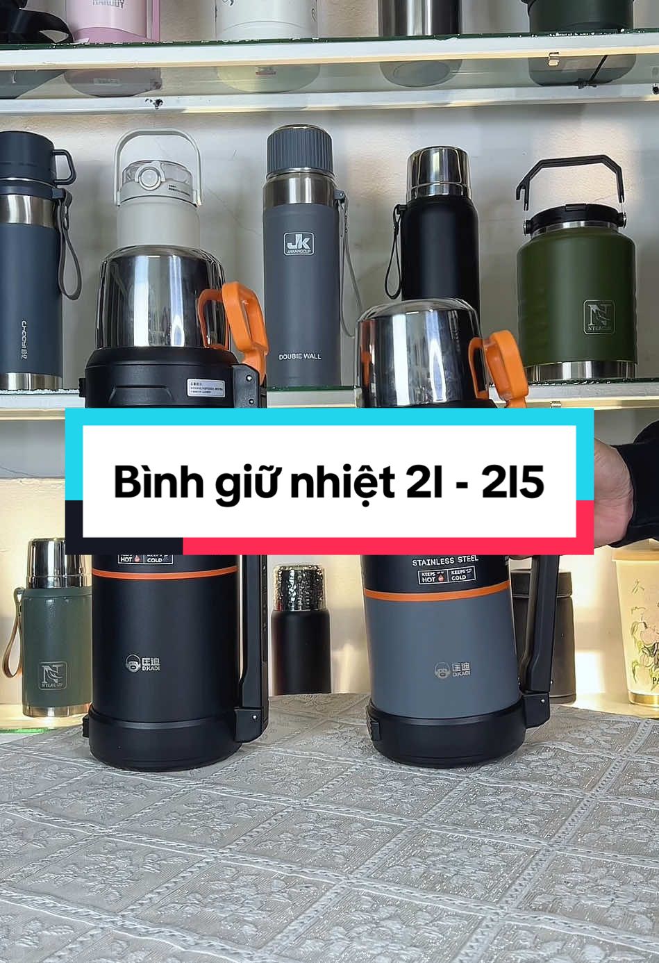 Bình giữ nhiệt du lịch 2000 - 2500ml cao cấp #binhgiunhiet #binhgiunhietcaocap #khogiadungvinhbui #binhgiunhiet2000ml #binhgiunhiet2500ml