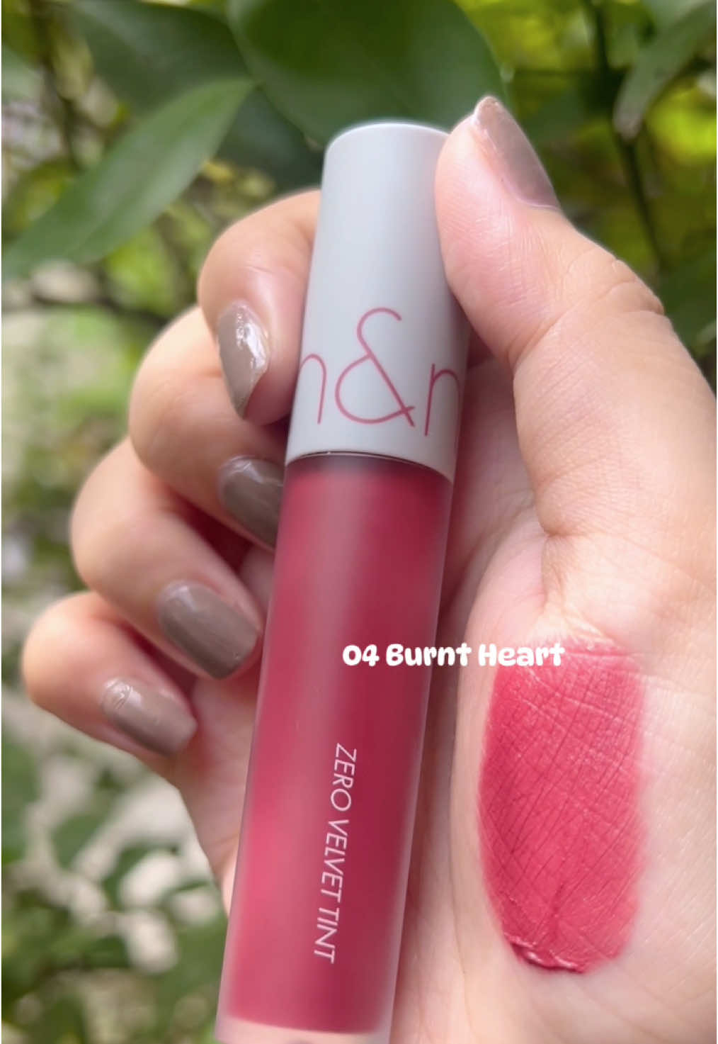Zero velvet tint in burnt heart♥️ #romand #zerovelvettint #burntheart 