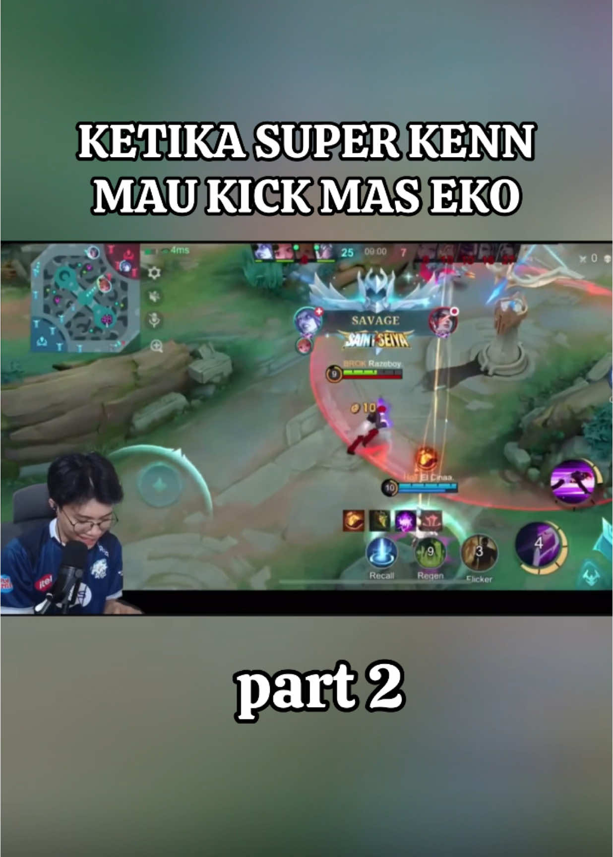 KETIKA SUPER KENN MAU KICK MAS EKO, LANGSUNG MINTA MAAF part 2 || LANGSUNG DI BALAS SAVAGE #mlbb #evosesports #mobilelegends #ekoju 