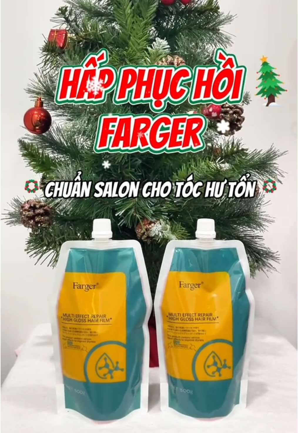 Chăm sóc đón Giáng Sinh ❤️ #tocxinh #chamsoctoc #phuchoihuton #happhuchoitoc #hapFarger #xuhuongtiktok #noel 