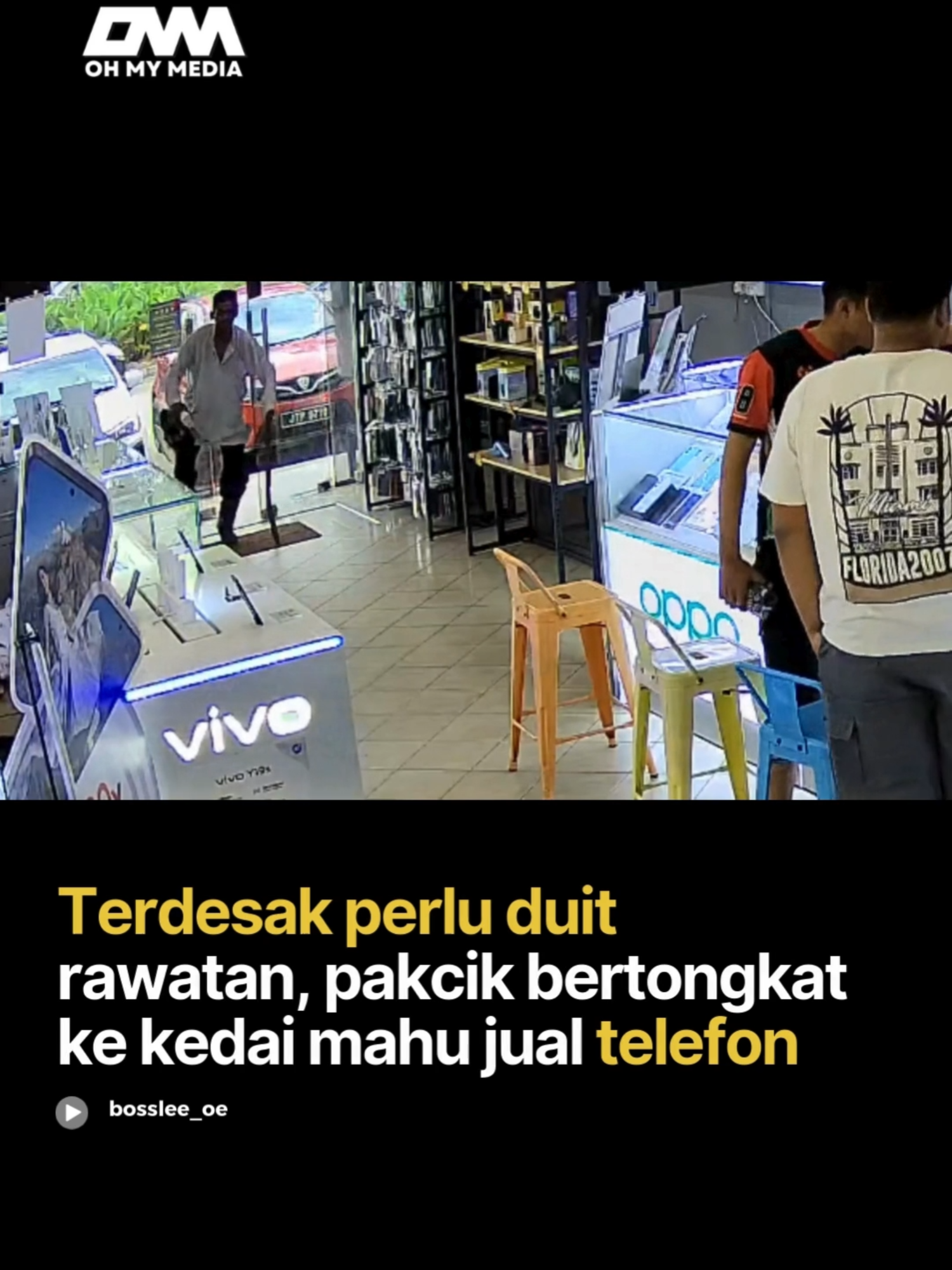 Sedih tengok jalan pun tak larat, kaki luka sebab diabetes 😢 😢  #ohmymedia #ommbest #sosial #pakcik #bertongkat #rawatan