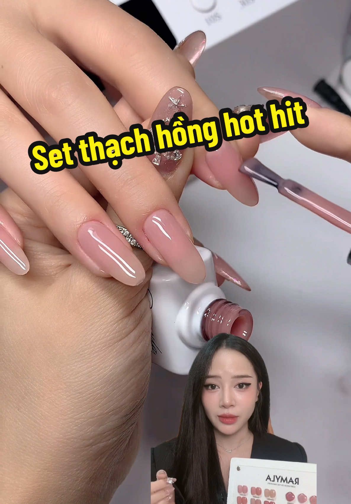 Sơn thạch đục hồng siêu xinh  #nghithaonail #nghithao #ramyla #sonthachramyla 