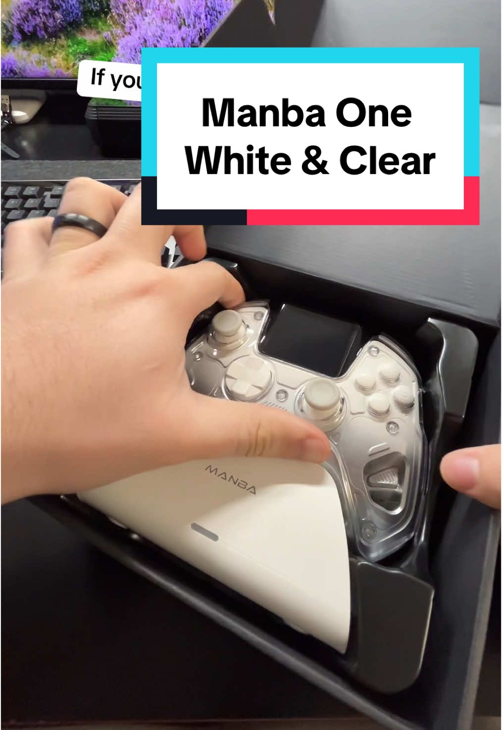 The clear and white manba one controller 