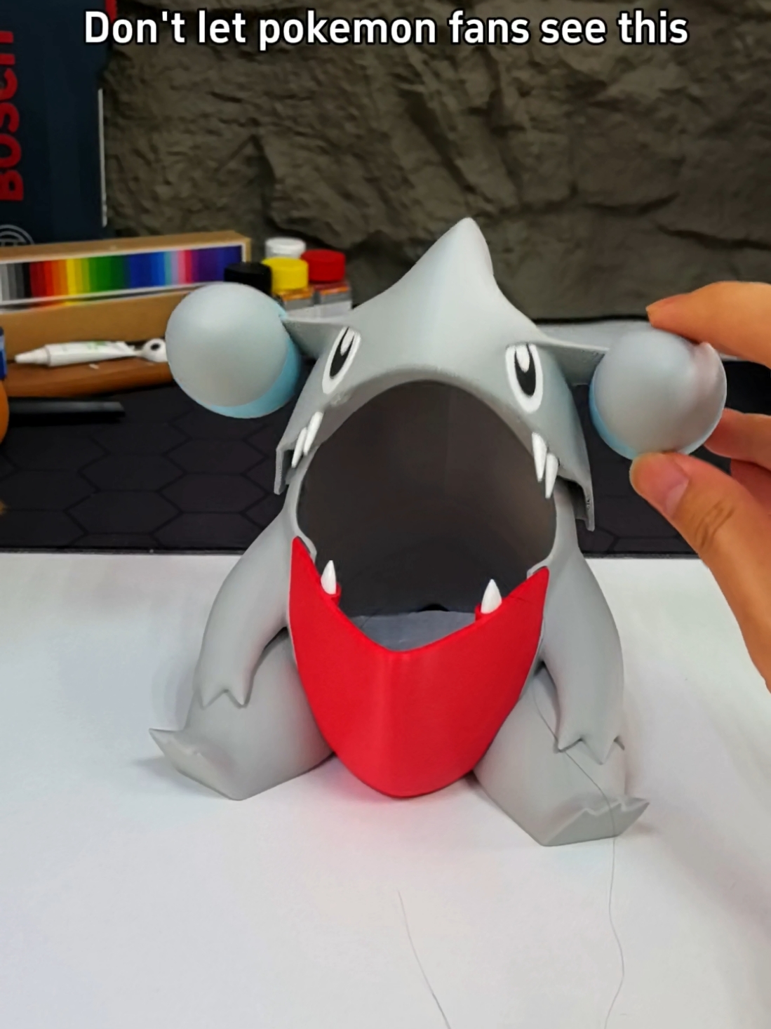 Gible Ash-bin #pokemon #ashbin #gible #3dprint #fypシ #handmade 