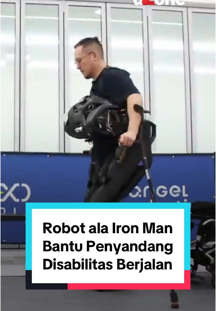 Iron Man di dunia nyata! Ini adalah robot exoskeleton bernama WalkOn Suit F1 buatan The Exoskeleton Laboratory asal KAIST.  #exoskeleton #robot #ironman #kaist 