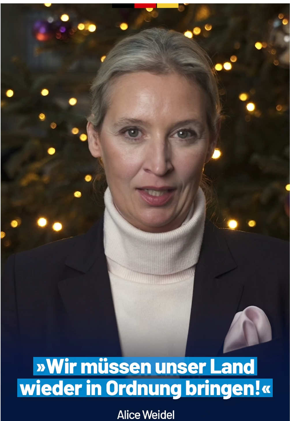 Weihnachtsansprache von Alice Weidel #weihnachten (Aufgezeichnet vor Magdeburg)