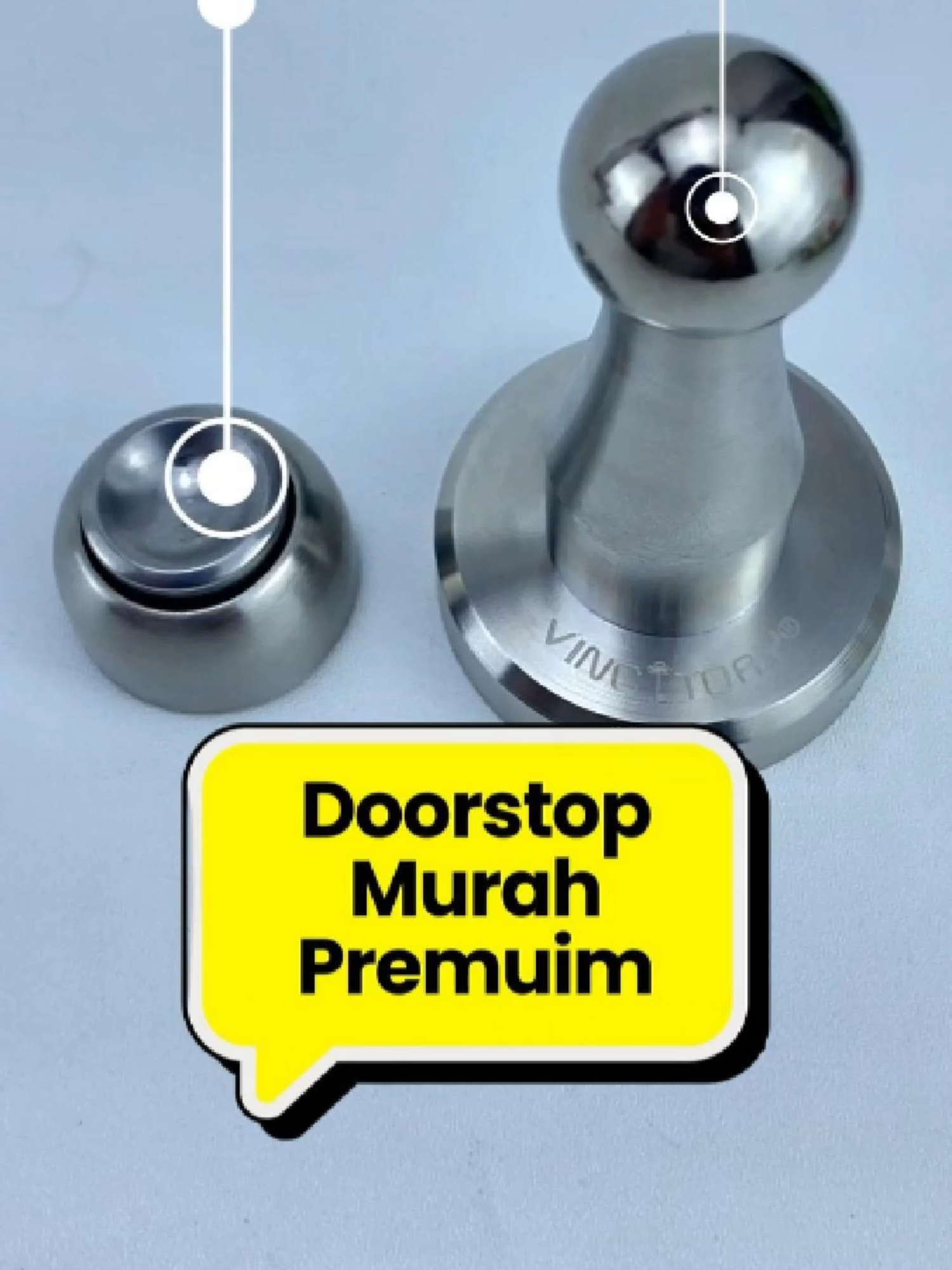 Doorstop penahan pintu kokoh stainless steel #sanitary #sanitaryware #bahanbangunan #stainlesssteel #tokobangunan #doorstop #hardware