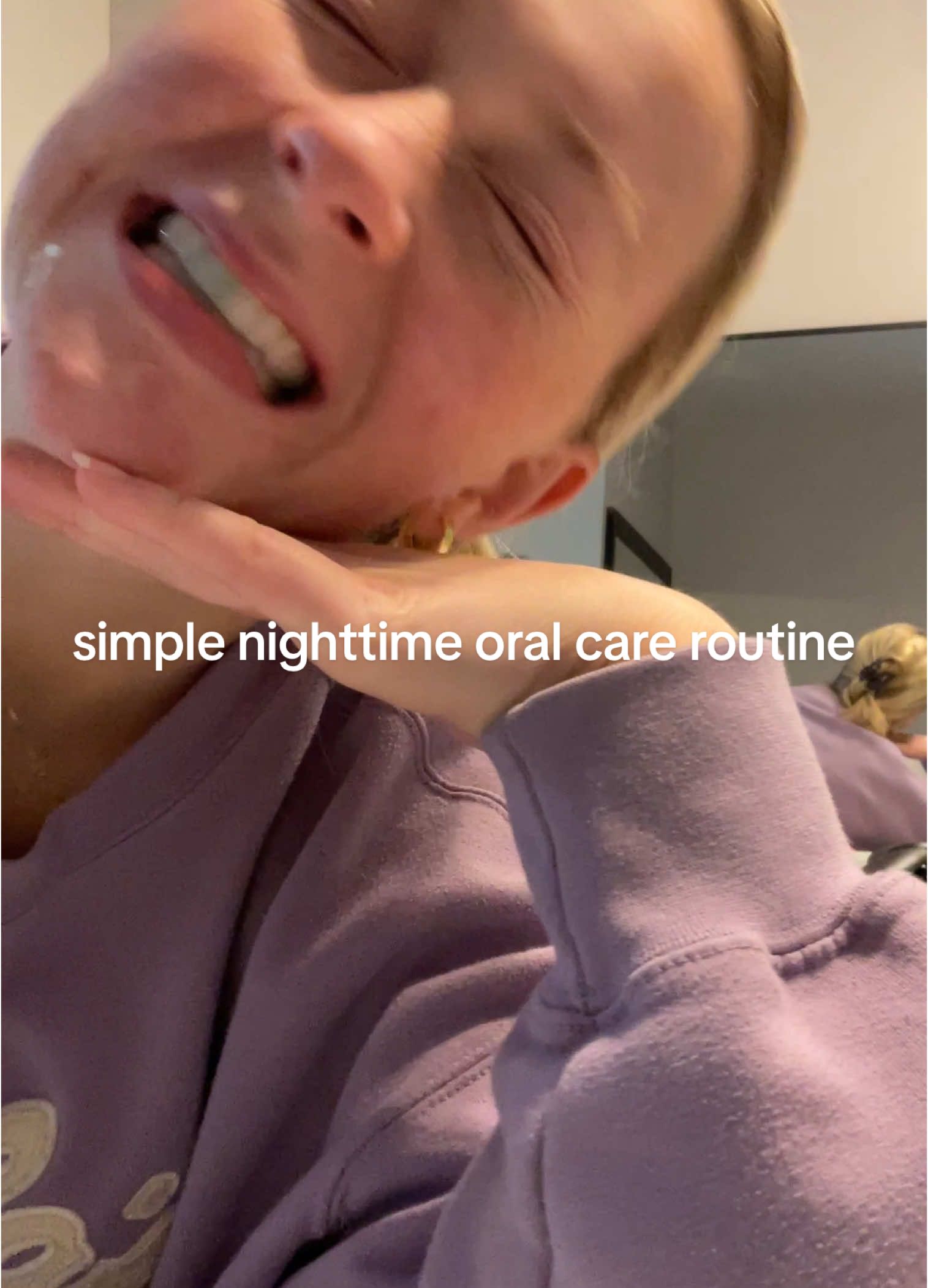 too lazy to edit the audio, here is my quick oral hygiene nighttime routine 🥳🦷😎🩵🤩🪥 #dentalhygienestudent  #dentalhygienetips #sensodyneclinicalwhite #oralhealth #oralhygiene #oralcare #oralcareroutine #oralroutine 