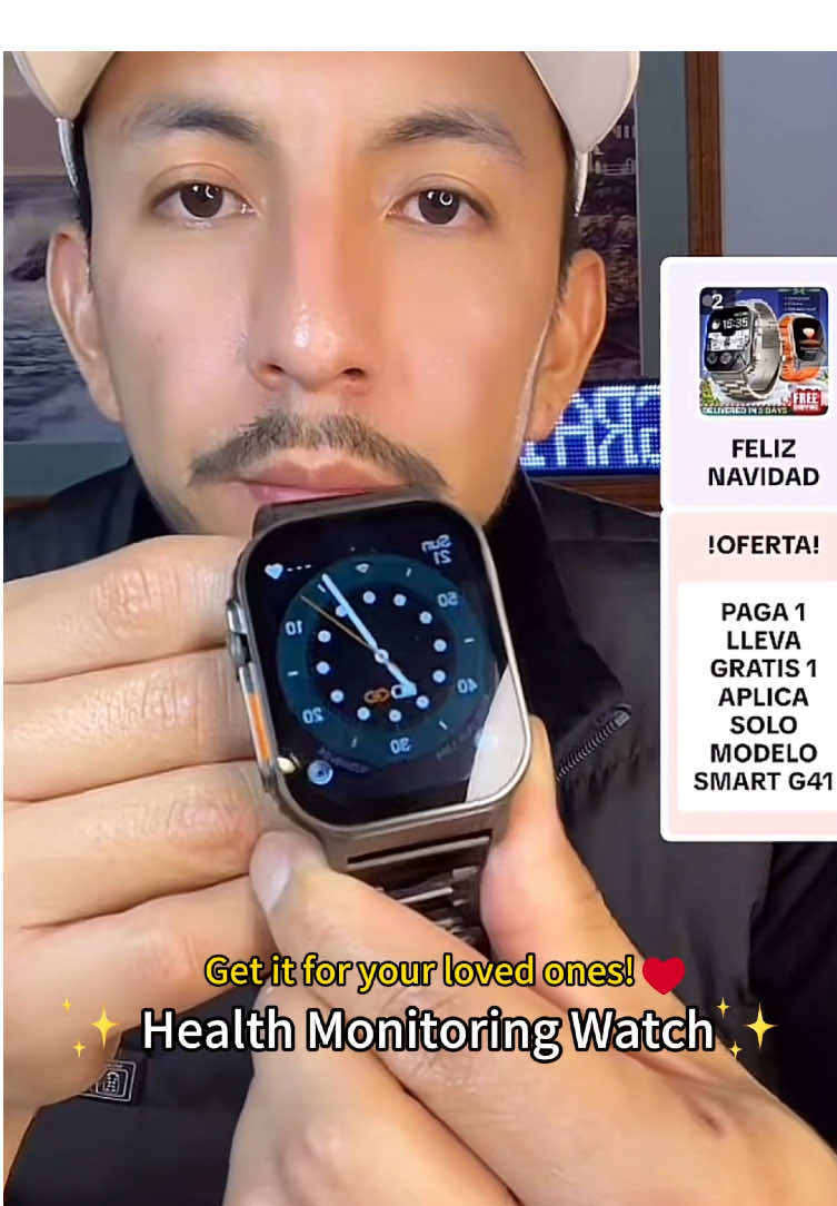 122406 ¡Consíguelo para tus seres queridos!#tiktokshopholidayhaul #foryo #fyp #fashion #gift #merrychristmas #health #smartwatch #watch #happyproject 