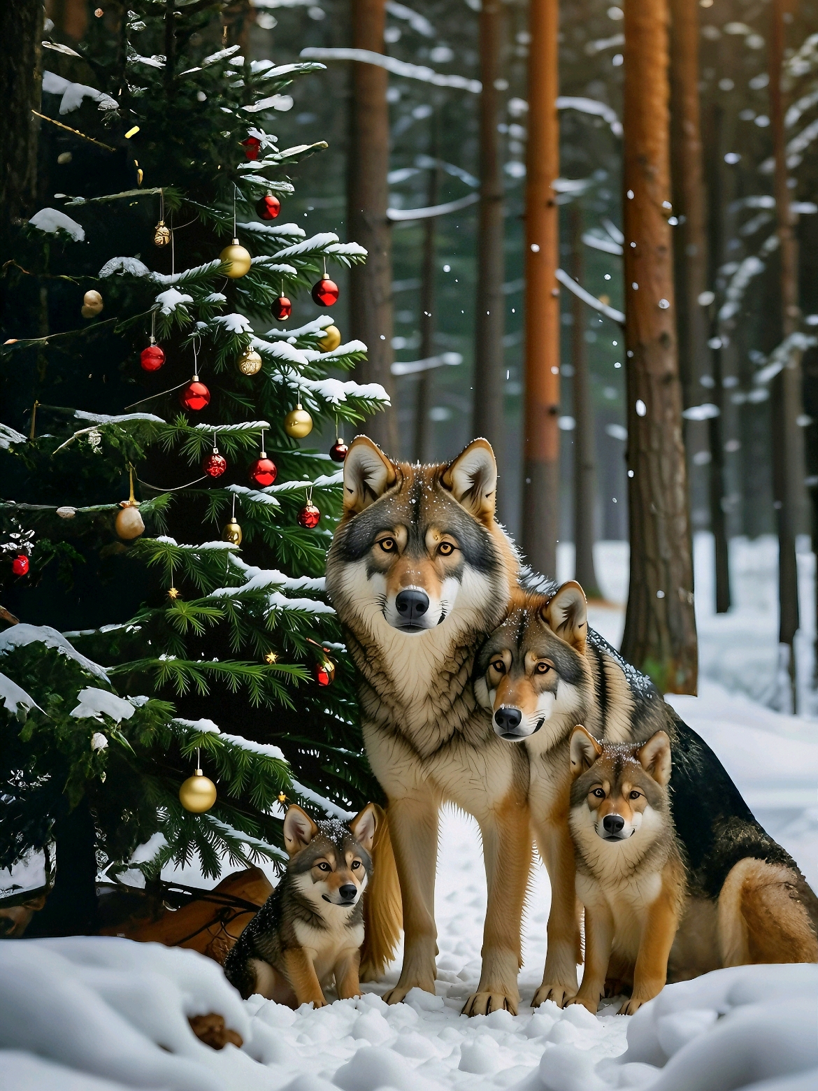 Die Wölfe warten auf den Weihnachtsmann 🎅 #1 #wolf #wolves #nature #beautyful #amazing #snow #froheweihnachten #merrychristmas #feliznavidad 