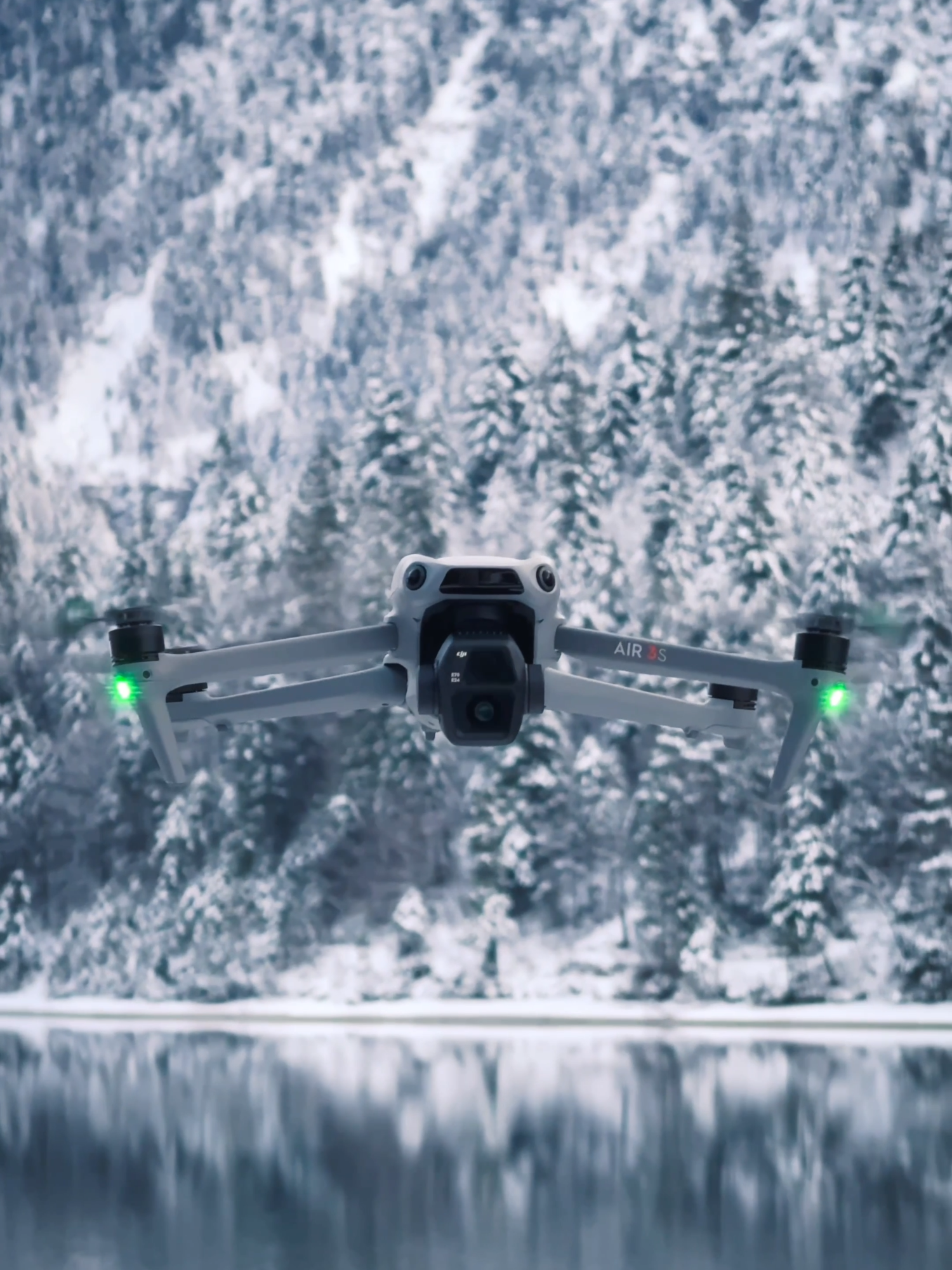 Wondering how to capture those cinematic winter scenes? ❄️✨ Grab your DJI Air 3S, find a stunning winter spot, and let the magic happen! 🌨️  🎥: @marcel_photo #DJIAir3S #Air3S #WinterCinematics #AerialViews #DroneShots #FYP