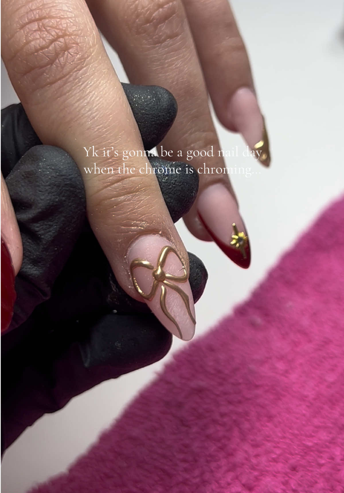 Cute little bow ✨ #fyp #nails 