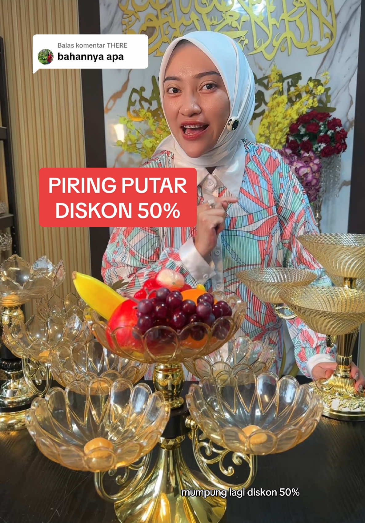 Membalas @THERE ini detail bahannya udah dispill ya kak😍✅🛒 . Mam jangan sampai gak beli iya ini si piring saji putar nya lagi diskon 50% akhir tahun gas kuy!! . . #piringsaji #piringsajiputar #piringputar #wadahsnackputar #tempatsnack #wadahbuah #wibgajian #gebyarbelanjadesember #cuantanpabatas #endyearsale 