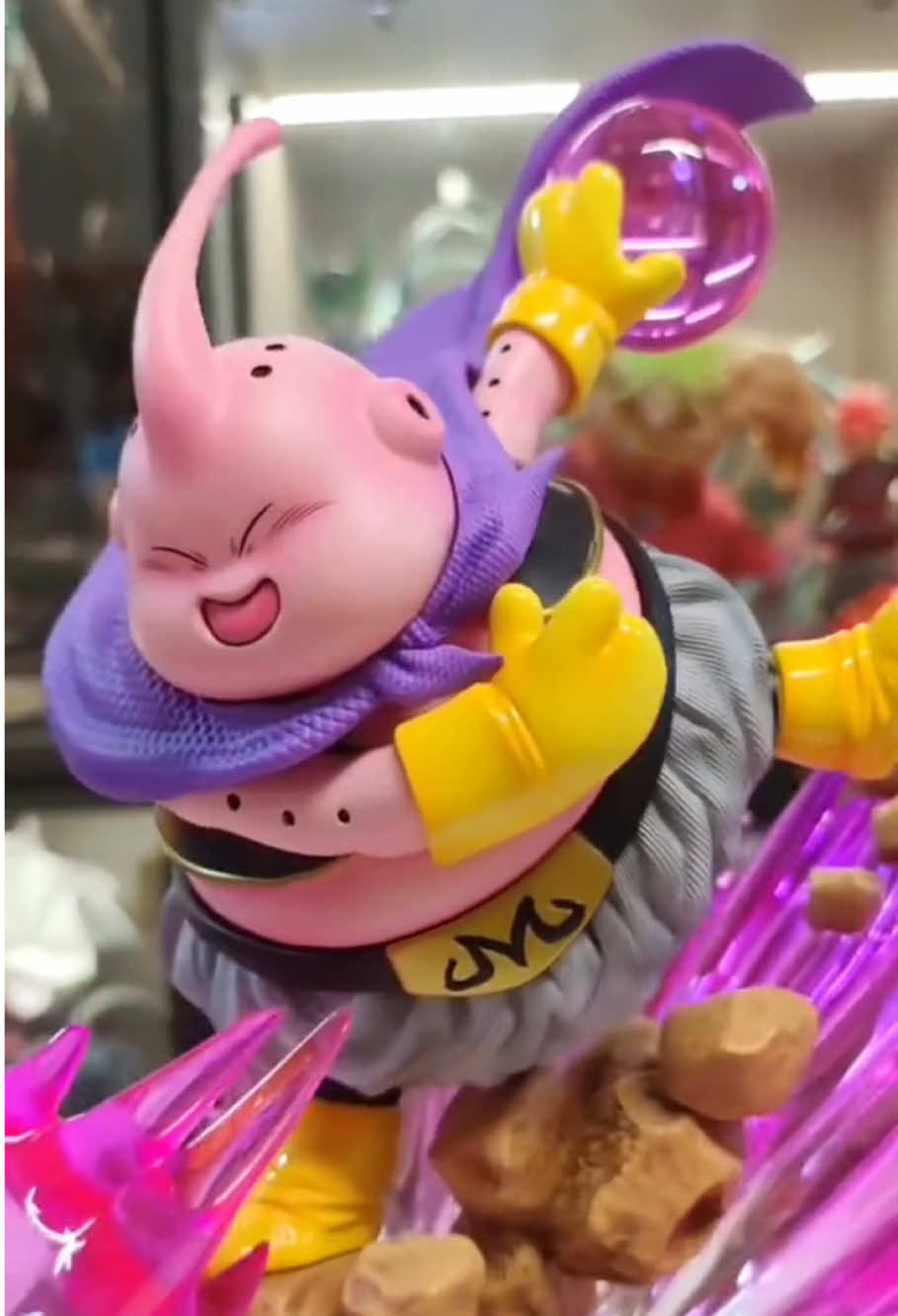 Majin Buu gym tranformation begin 💪🏼🐽☄️✨ #figure #animecollection #dbz #majinbuu 