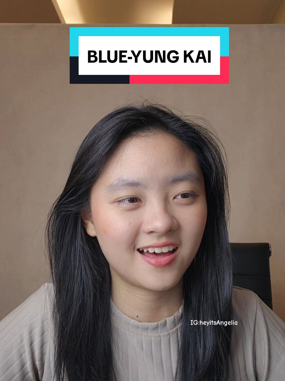 AKHIRNYA DI COVER YAA 😉 Blue-Yung Kai ! Instrummental: link in bio no 369 yaa #blueyungkai #blue #heyitsangelia 