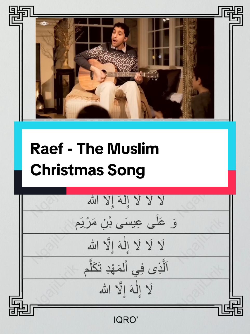 Selamat liburan💯 #Raef #TheMuslimChristmasSong #NgajiLirik #Iqro