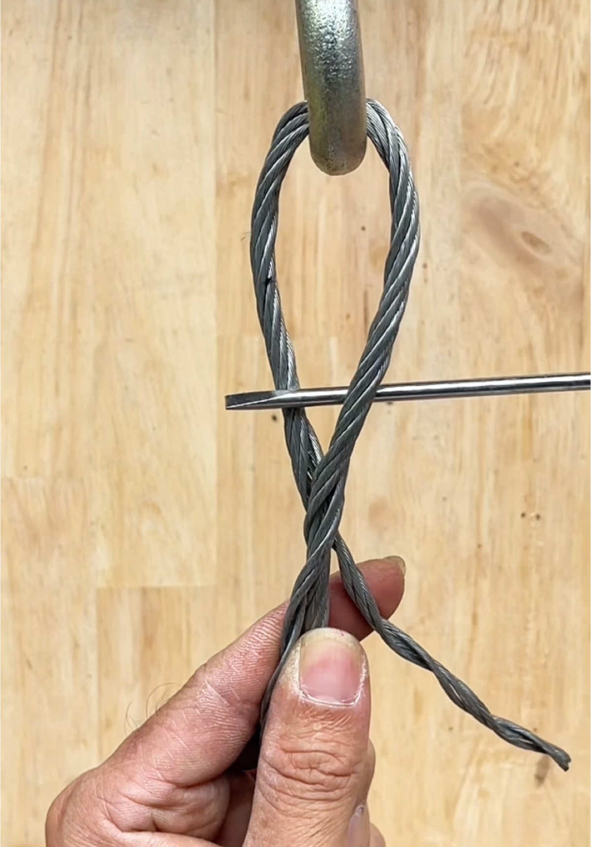 How to connect steel cable without accessories #tipsandtricks #tips #DIY 