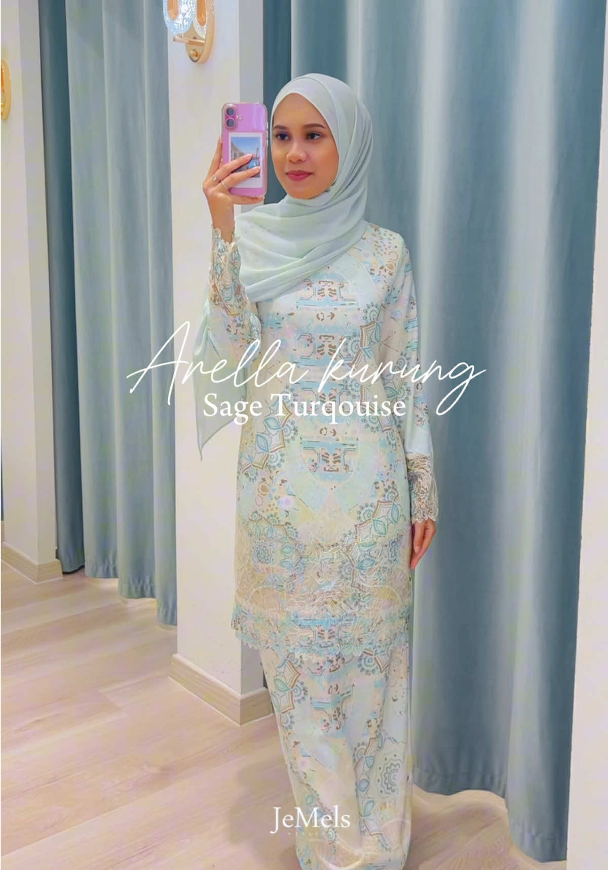 Ada yang team turquoise ke untuk raya 2025? 👀😍 Kalau ada dah boleh masuk list untuk Arella Kurung ni 😗 #jemelslovers #jemelsatelier #bajukurung #bajukurungmoden #bajukurungprinted #bajukurungpastel #fyp #foryoupage #blouseprinted #caftan #casualwear #butikkurung #puchong #newcollectionraya2025 #trendingcolourraya2025 #bajuraya2025 #bajurayatrending  