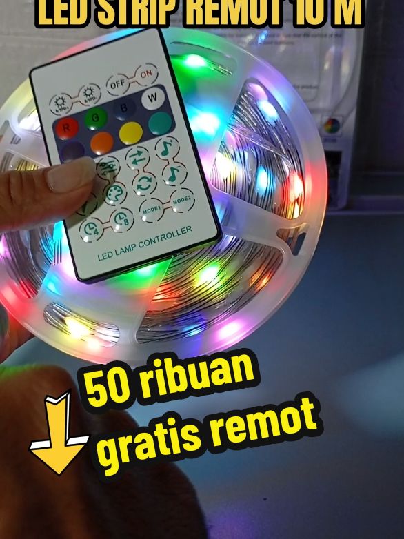 Lampu LED Strip Remot panjang 10 meter dan 5 meter #lampu  #lampuled  #ledstrip  #RGB 