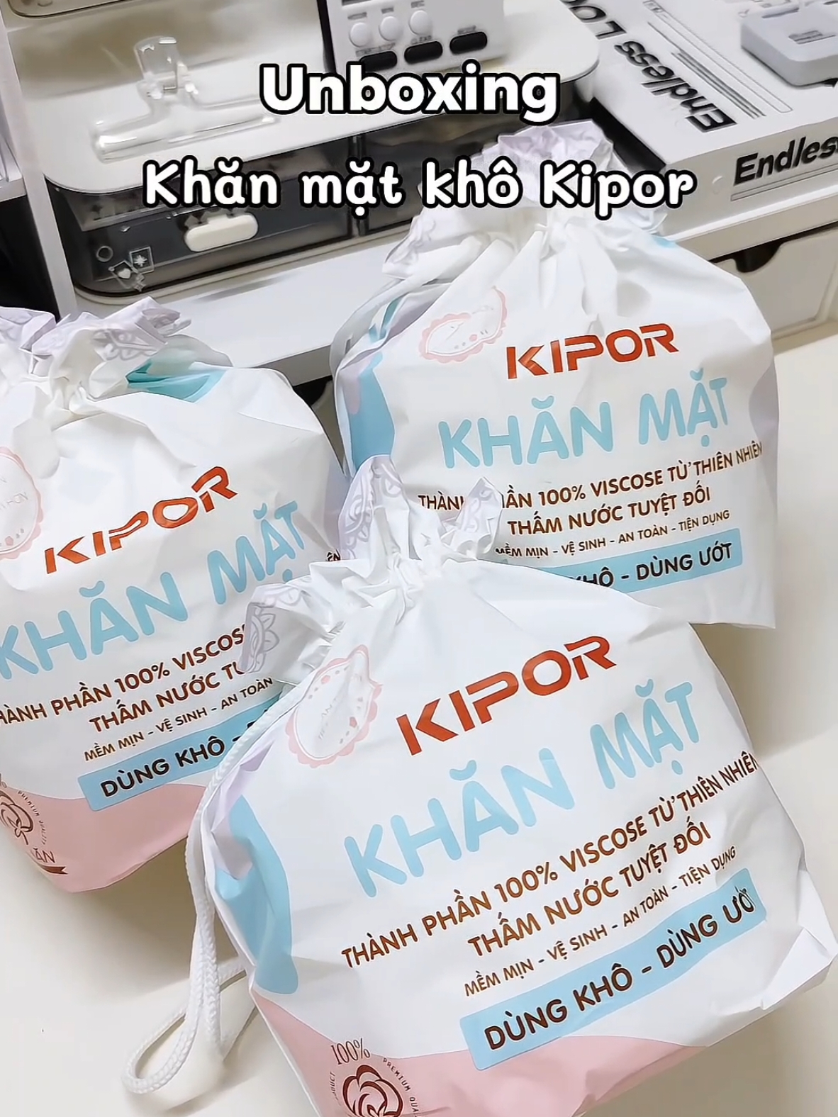 Một loại khăn mặt khô dùng okila lắm nè, của hãng Kipor nha 🥰  #khanmatkho #kipor #unboxing #review #trainghiem #viral 