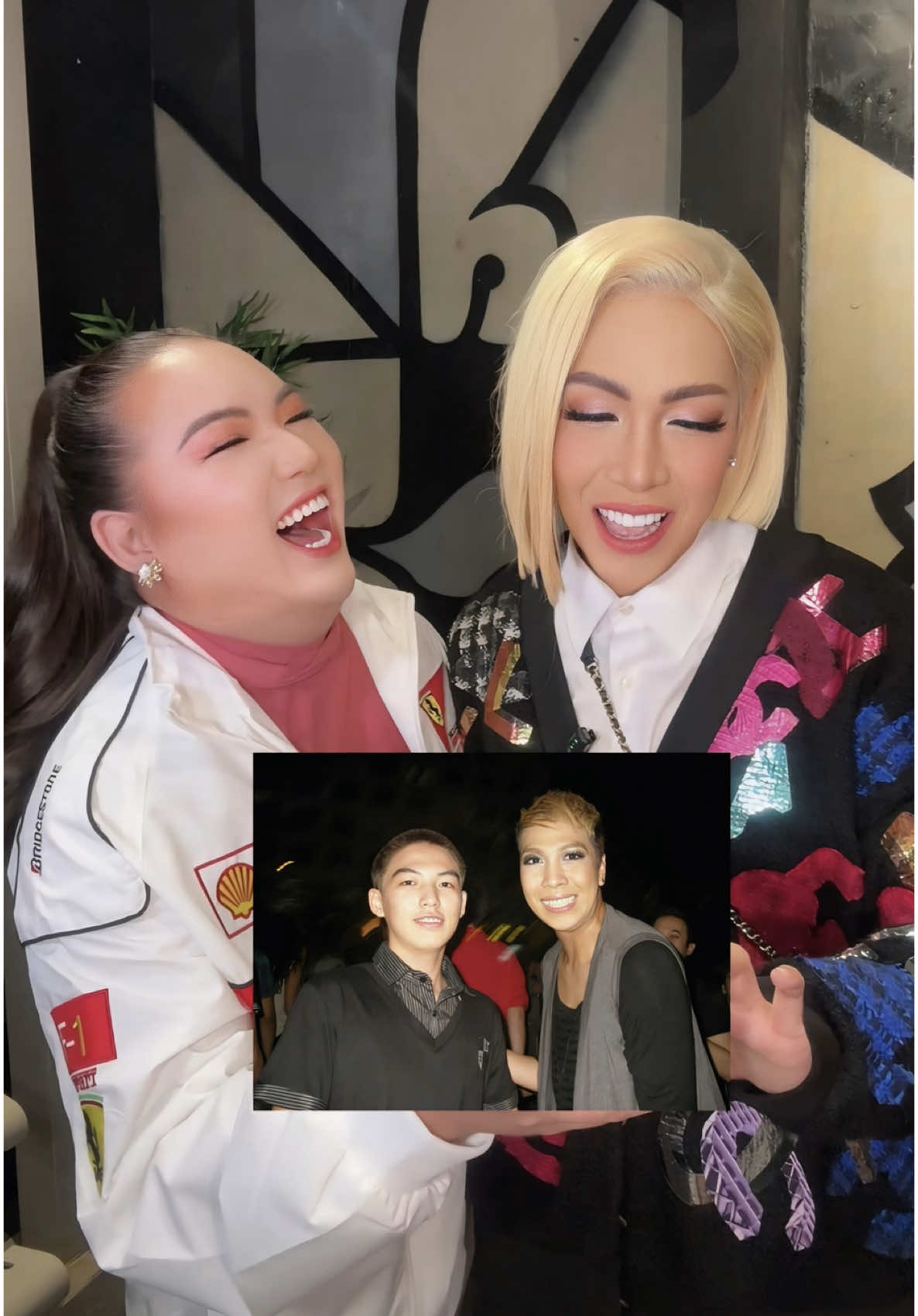 Naloka si Meme @Vice Ganda sa Throwback Photo namin together hahaha! 🫣✌🏼💥 #AndTheBreadwinnerIs 