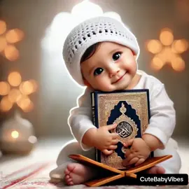Cuteness overload as baby smiles and loves holding Quran Pak #cutenessoverloaded #cutebaby #baby #treanding #viral_video #foruyou #islamic_video 