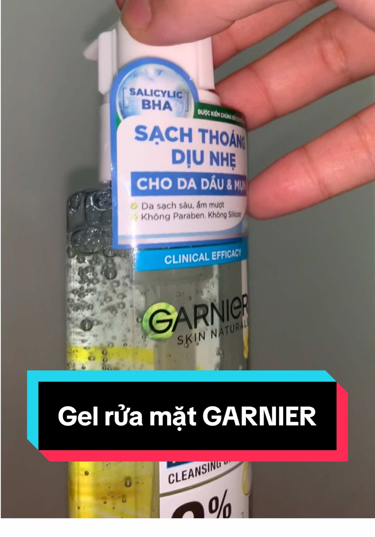 Sữa rửa mặt BHA dịu nhẹ đến từ nhà Garnier @Garnier Vietnam #garniervn #skincare #suaruamatbha #gelruamat 