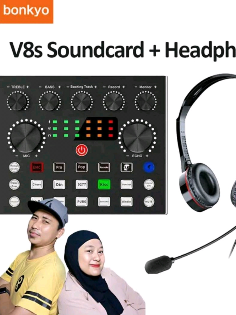 Sound card Bonkyo V8S , cocok untuk konten kreator saat live atau byat video konten #soundcard #bonkyov8s #yearendsale #fypage #fypシ #fyp #tiktoklive #livehighlights 