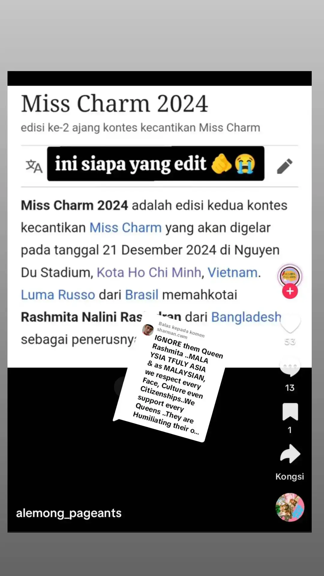 sometimes I don't understand people like this, very extreme !! 🙃 #stopcyberbullying #humanresources #misscharm #misscharm2024 